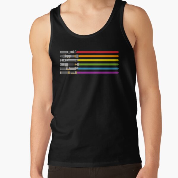 Lightsaber Rainbow Tank Top RB0901 product Offical galaxy Merch