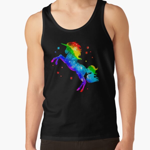 Rainbow Unicorn, stars, galaxy style, space Tank Top RB0901 product Offical galaxy Merch